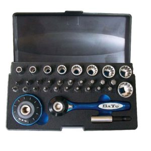 Bato 1/4" top/bitssæt SplineLock 32 dele