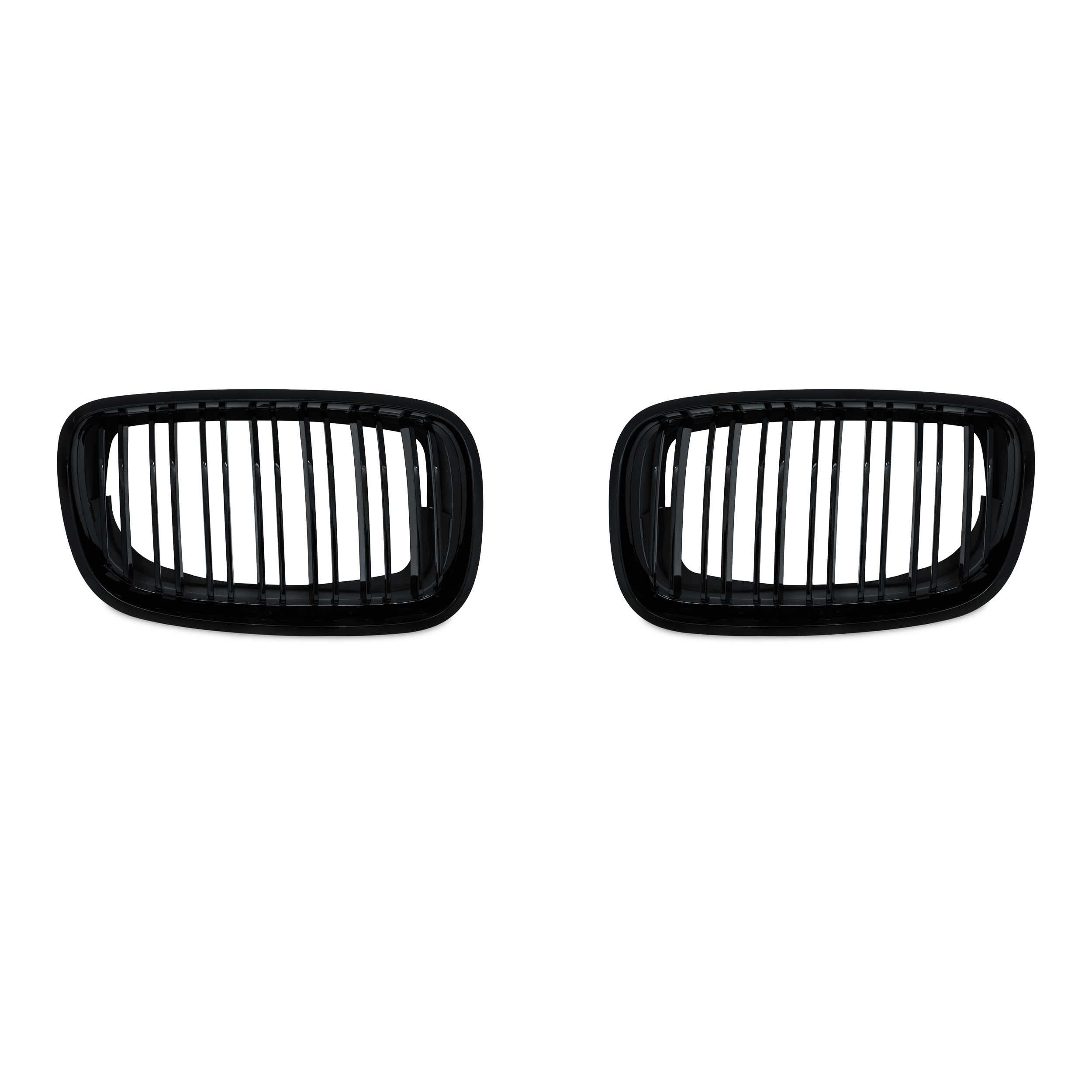 JOM Frontgrill med dobbelt ribbe i blank sort til BMW X5 E70 årgang 2007 -2013 JOM Frontgrill med dobbelt ribbe i blank sort til BMW X5 E70 årgang 2007 -2013