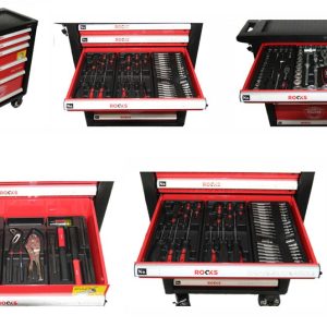 Rooks 6 Skuffers værkstedsvogn m/værktøj