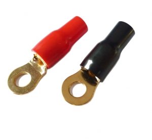 Ring terminal 25 mm2 1 Røde + 1 Sorte 8 mm Ø